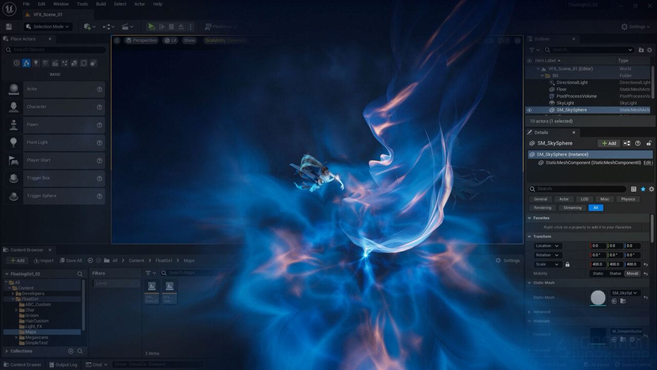 UE5游戏特效制作教程 ：创建奇幻场景