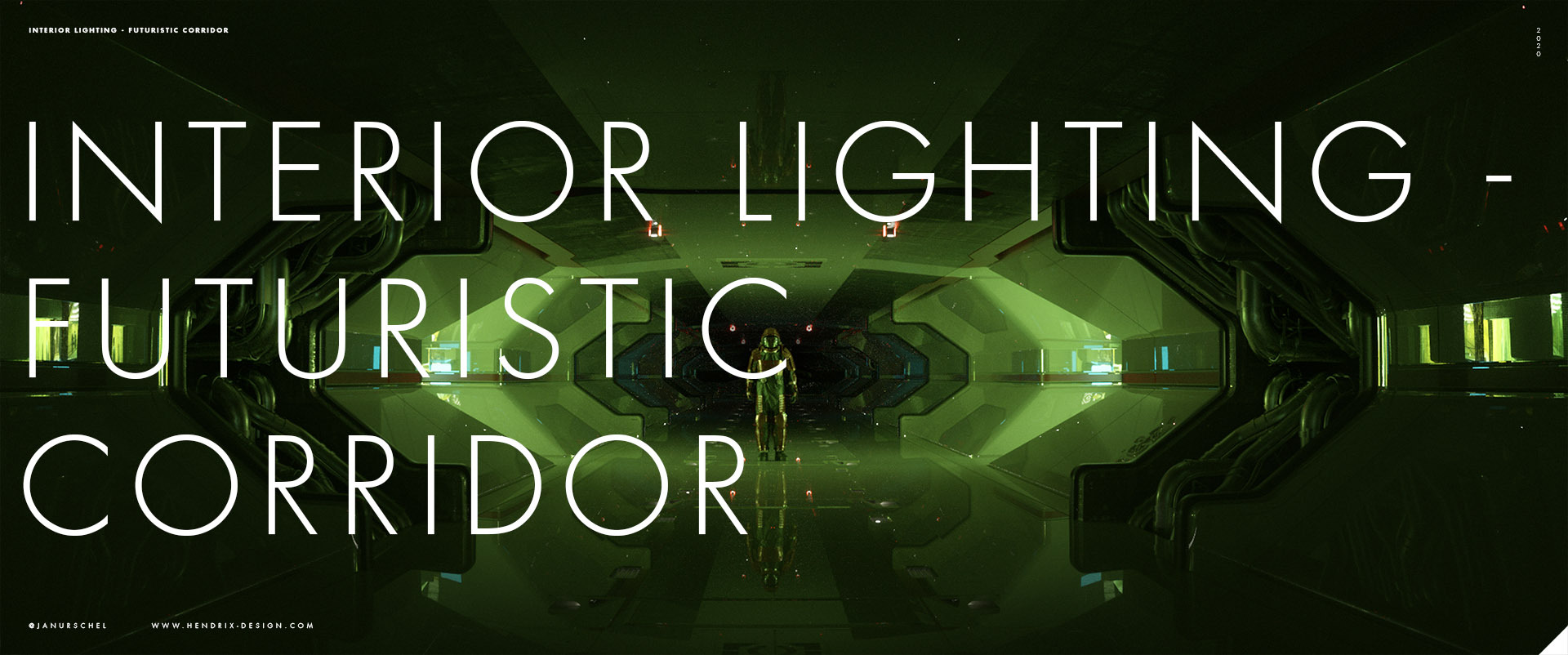 室内照明 – 未来主义走廊