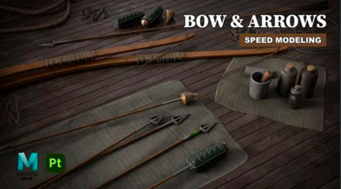 使用Maya和Pt制作弓与箭